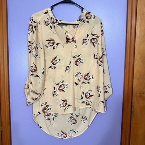 Floral Beige Women's Top
